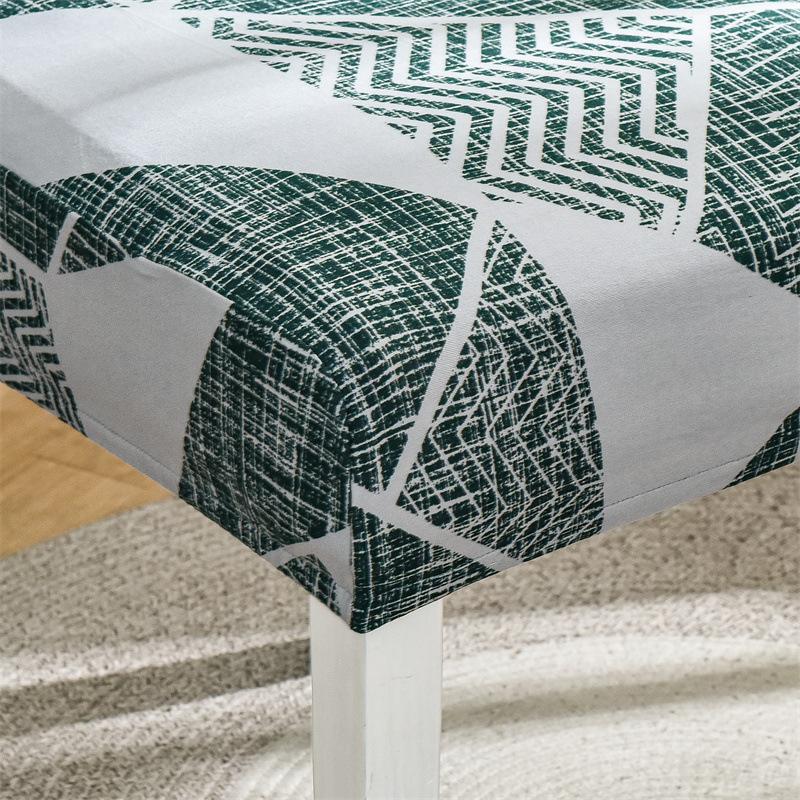 Printed Chair Cover Geometric Pattern Stain-Resistant Anti-Dust Seat Cover Minimalist Fashion Hotel Home Dining Chair Protector