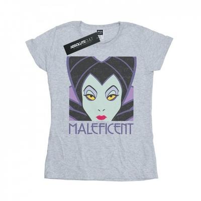 Womens/Ladies Maleficent Cropped Head Cotton T-Shirt