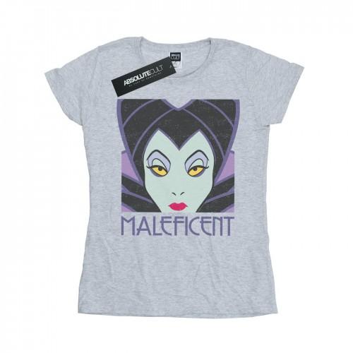 

Disney Womens/Ladies Maleficent Cropped Head Cotton T-Shirt білий