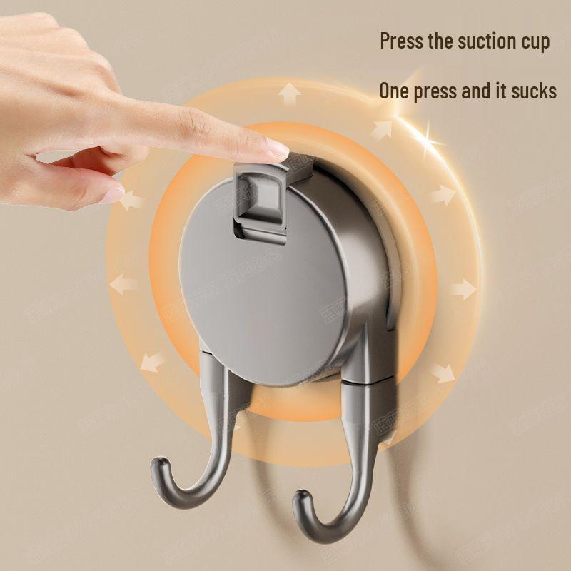 Removable Strong Suction Cup Hook for Coats, Hats, Towels, and More - No-Drill Adhesive for Bathroom or Door.