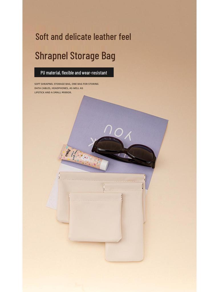 Kompaktes Reiseaufbewahrungsset: Lippenstifthalter, Kabelorganisator, Münzbörse, Make-up-Tasche