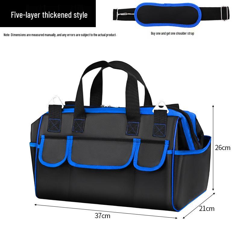 Durable Waterproof Tool Bag for Carpenter/Electrician - Portable, Thickened, Wear-Resistant, Multi-Functional Tote