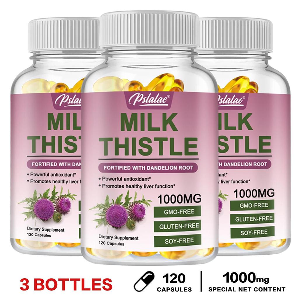 Organic Milk Thistle Capsules, Milk Thistle Extract Mixture, Nutritional Supplement, Suitable for Both Men and Women.
