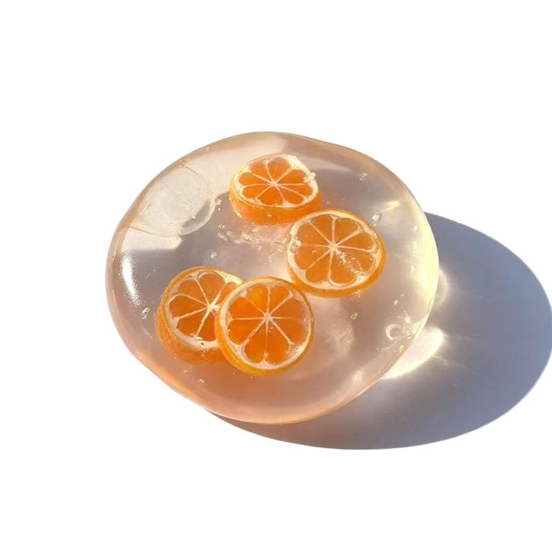 Glass Fruit Series! Thin-Skin Moldable Squeeze Balls With Soft Texture Stress Relief Fidget Toys For Adults