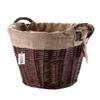 Dark Wicker Farm Basket For Harvesting Fruit, Vegetables, Potatoes, Flower Pot, Balloon, Without Insert