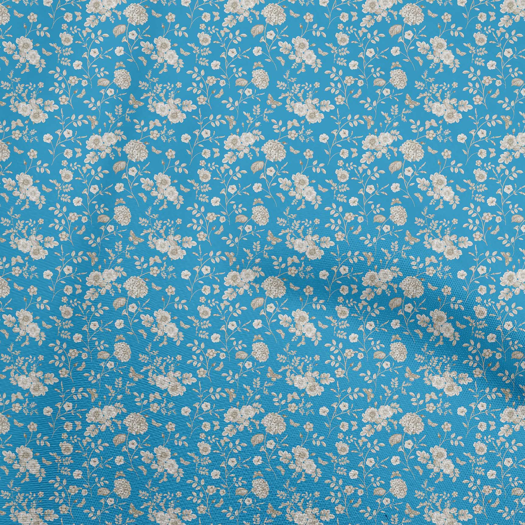 

OneOone Cotton Flex Темно-зелена тканина Бароко Тканина для пошиття друкованої тканини для рукоділля у дворі 40 дюймів 42 Inch Wide - Viscose Chiffon середній синього кольору