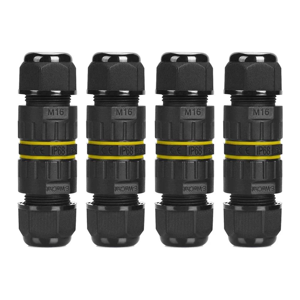 3 Pin Solar Connector Junction Box IP68 Waterproof Electrical Cable Wire Connector Screw Fixed Outdoor LED Lamp Parts