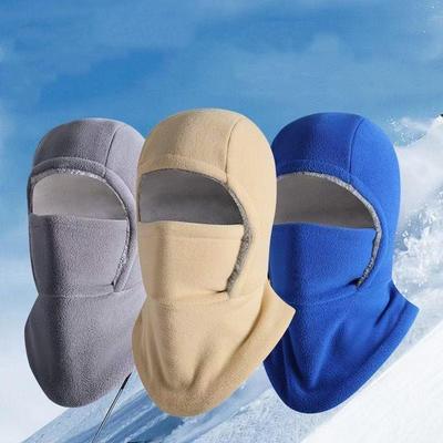 Höst Vinter Fleece Balaklava Cykelkeps Köldtät Vindtät Varm Huva Mössa Förtjockad Termisk Skidvindtät Keps För Kvinnor Män
