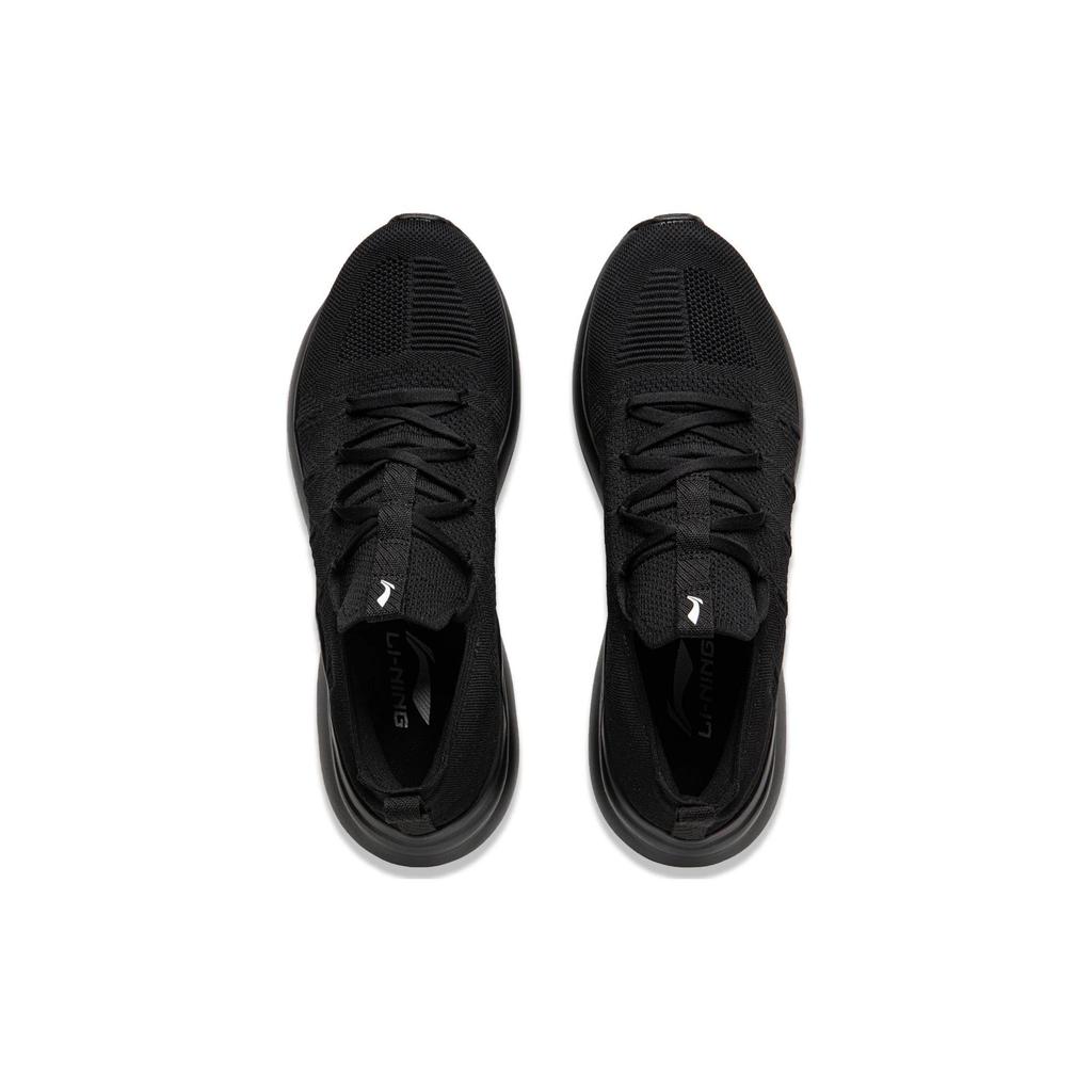 Li Ning Cloud Comfort Cushioning Slip Resistant Abrasion Resistant Breathable Rebound Low top Casual Shoes Men's Black AGLU169-3