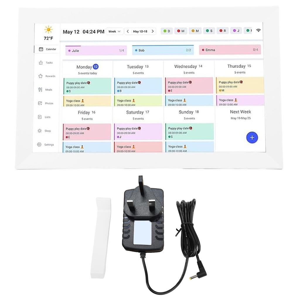 15.6 Inch Wall Planner Digital Calendar Chore Chart WiFi Smart Touchscreen Interactive Display Wall Desk Mount APP Control 32GB