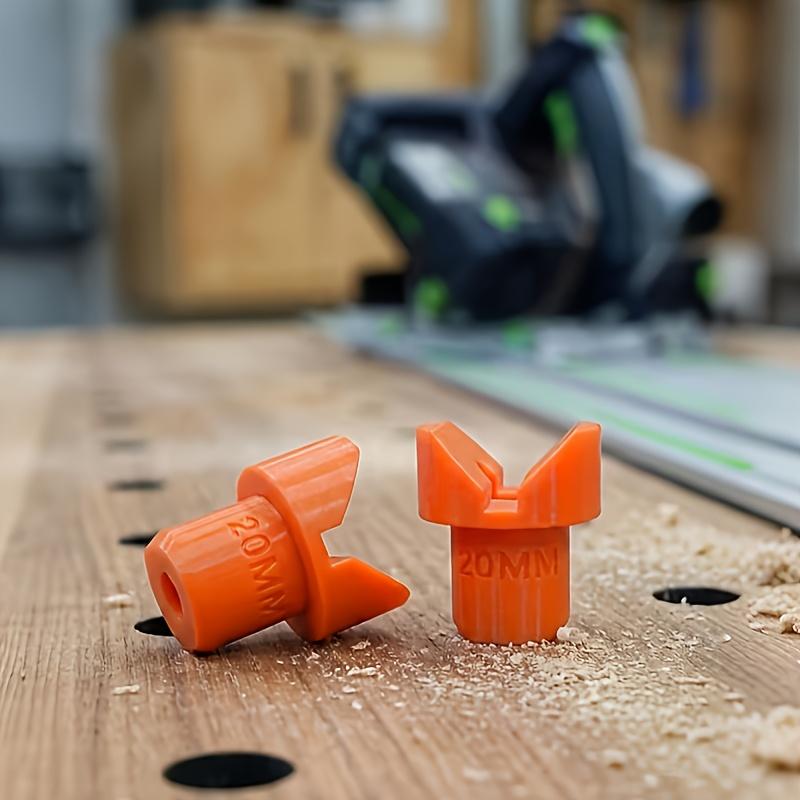 Heavy-Duty V-Clamps | Suitable for MFT Workbench, 19/20mm Hole Size, Plastic Fixing Clamps for Round and Square Parts