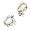 Les Trésors De Lily [I8911] - Silver Earrings 'Goddess Opal' Blue Opal