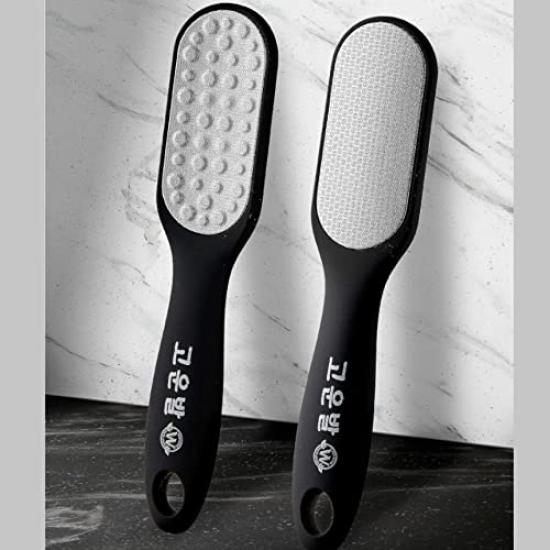 Kounbal Hornhautentferner Fuß Edelstahl Ergonomisches Design Feile, Doppelseitig, Stahl, Waschbar, Hypoallergen,