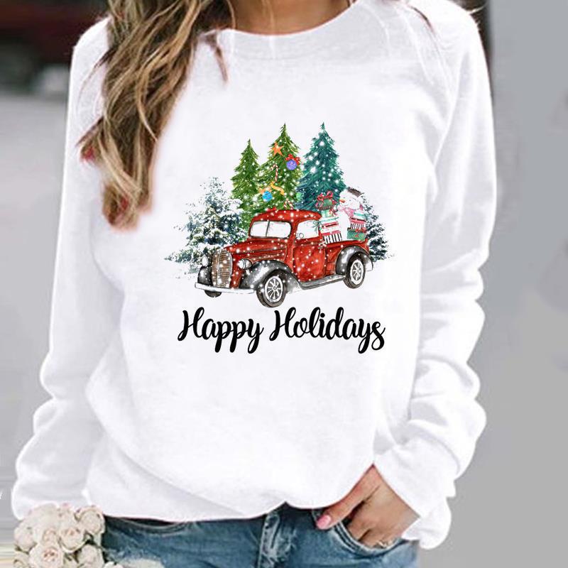 Women's Christmas Tree Style Pullover Hoodie
