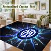 Crystal Velvet Square Rug Custom NameInter Milan Pattern Non Slip Home Floor Decor Rug