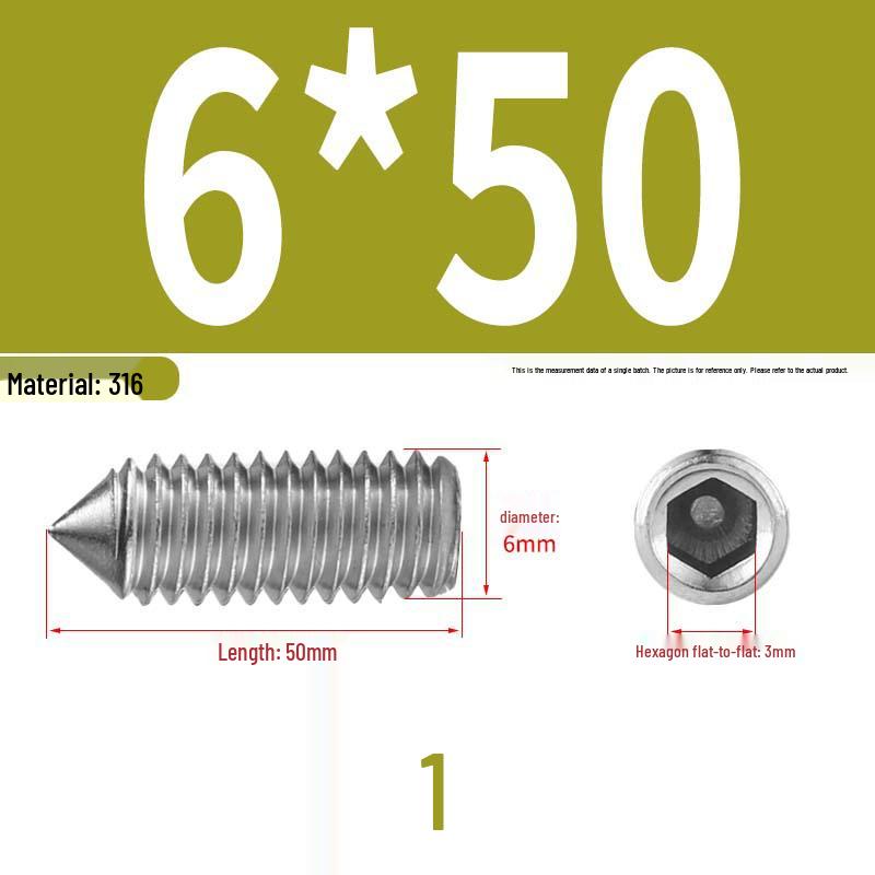 12.9 Edelstahl 304 Innensechskant Kegelspitze Gewindestift M2/M3