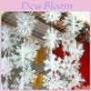 Elegante Decorazione per Albero di Natale Fiocco di Neve Bianco Perfetta per Forniture per Feste Natalizie