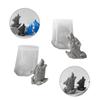Wolf Head Figurine Silicone Mold for Candle Making Unique Animal Statue Soap Molds for Animal Lovers Home Decorations