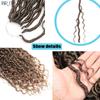 14-26"Goddess Locs Crochet Braids Hair Natural Synthetic Braiding Hair Extension Ombre River Faux Locs With Curly Hair Expo City