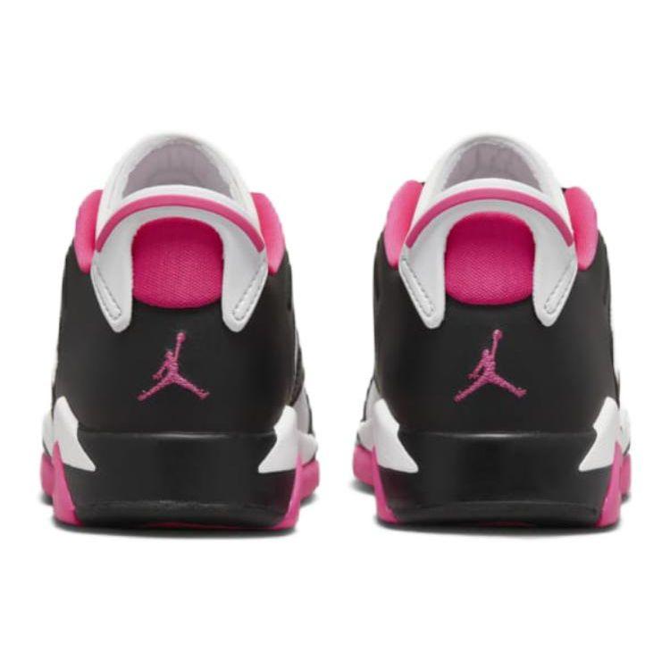 Zapatillas Air Jordan 6 Retro Low GS Fierce Pink para Niños Blanco Negro 768878-061