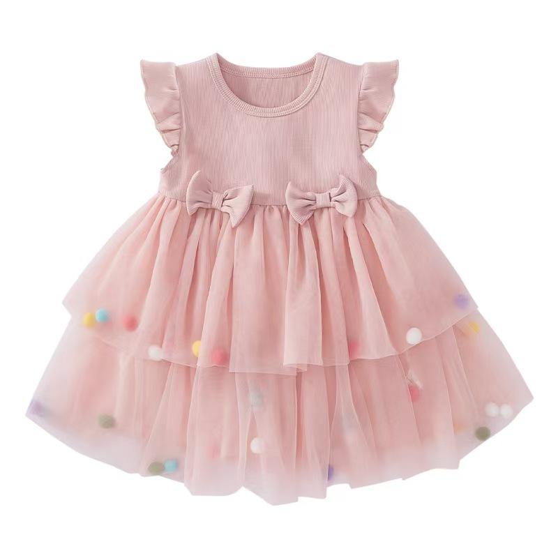 Girls Summer Fashion Sleeveless Midi Princess Dress Stylish Casual Party Wear for Kids