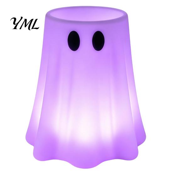 Luminous Ghost Decor 3D Printed Halloween Can Holder, Glow?in?the?Dark Soda Beverage Drink Insulation Protector Cup Cover, Cute Tabletop