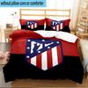 3PCS Atletico Madrid Crest Bedding Set For Bedroom, Dormitory,Including 1pc Duvet Cover And 2pcs Pillowcases Large size Fan gift