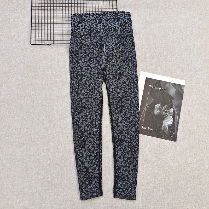 Yoga Leopard Print High Waist Package Hip Slim Looking Fashion Fitness Pants Leopard Black XL