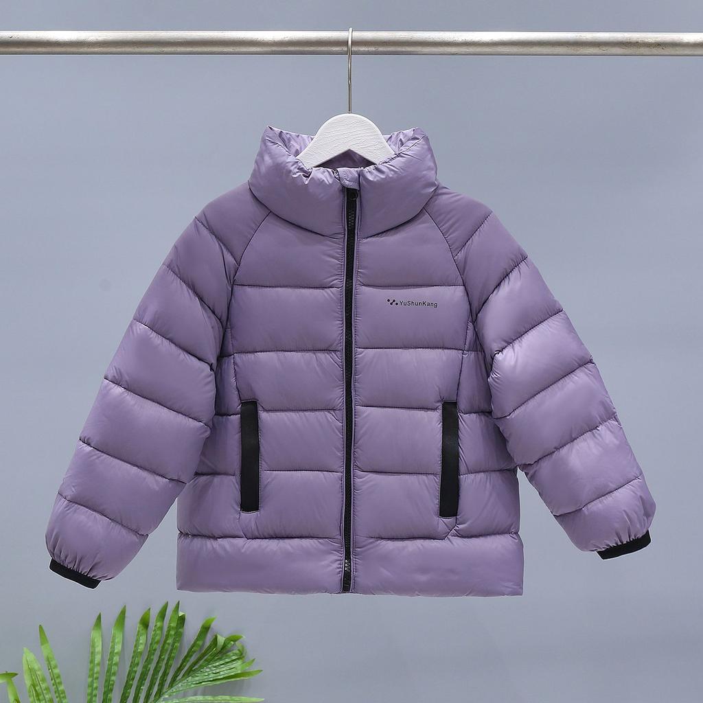 Girls' Down Jackets: Lightweight Stand-Collar Down Jackets for Fall/Winter; Boys' Warm Duck Down Jackets