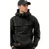 Neue Mode Mit Kapuze Warm Dick Männer Hoodie Locker Mehrere Taschen Einfarbige Langärmel Winter Freizeit Sweatshirt