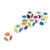 20Pcs Teaching 6 Sided Cubes 6 Colors Rounded Corner Teaching Color Dice for Educational Dice Toys