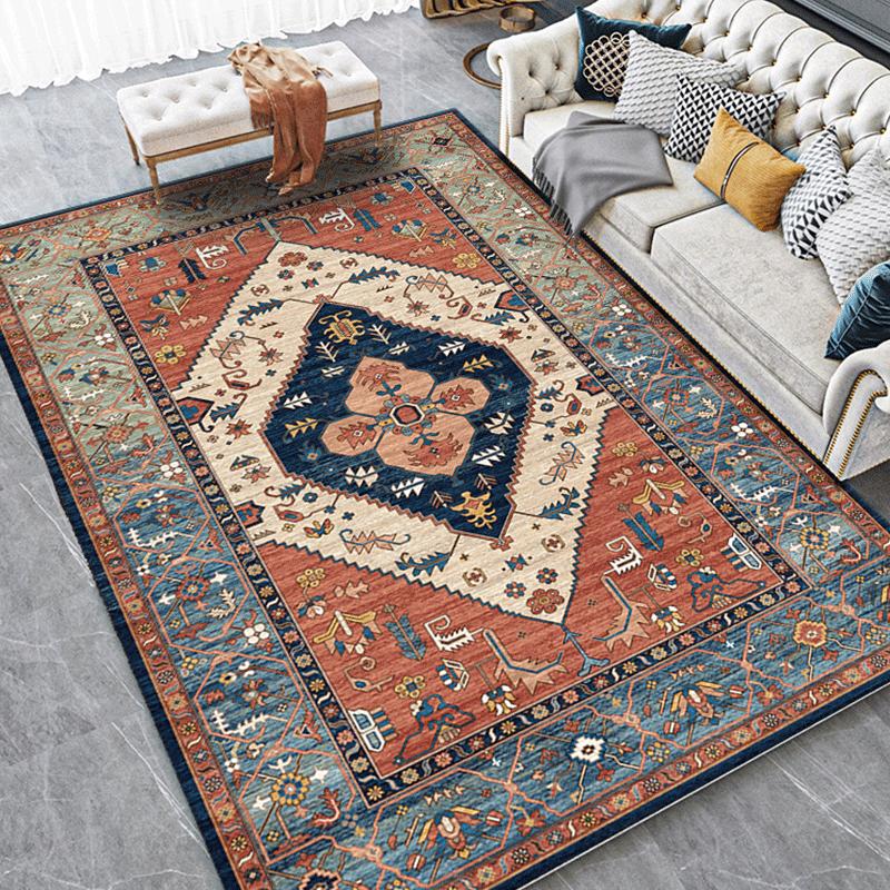 Retro Europe Morocco Style Carpet Living Room Sofa Bedroom Study Kitchen Entrance Door Mat Non-slip Persia Home Decorstyle Rug