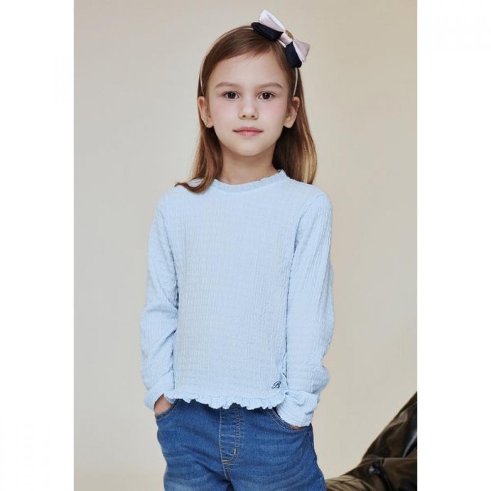 The Coffee Bean Tea Leaf Sky Blue Frill T Blouse Ba12bl02sb 120