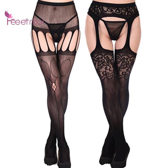 Sexy Pantyhose Enchanting Waist Curve Breathable Sleep Colthes Seamless Sexy Wear Long Mesh Lace Stocking Women Socks