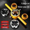 6-Piece Tap & Thread Set for Plastic Pipes: 1/2", 3/4", 1" Threading Tool with Wrench