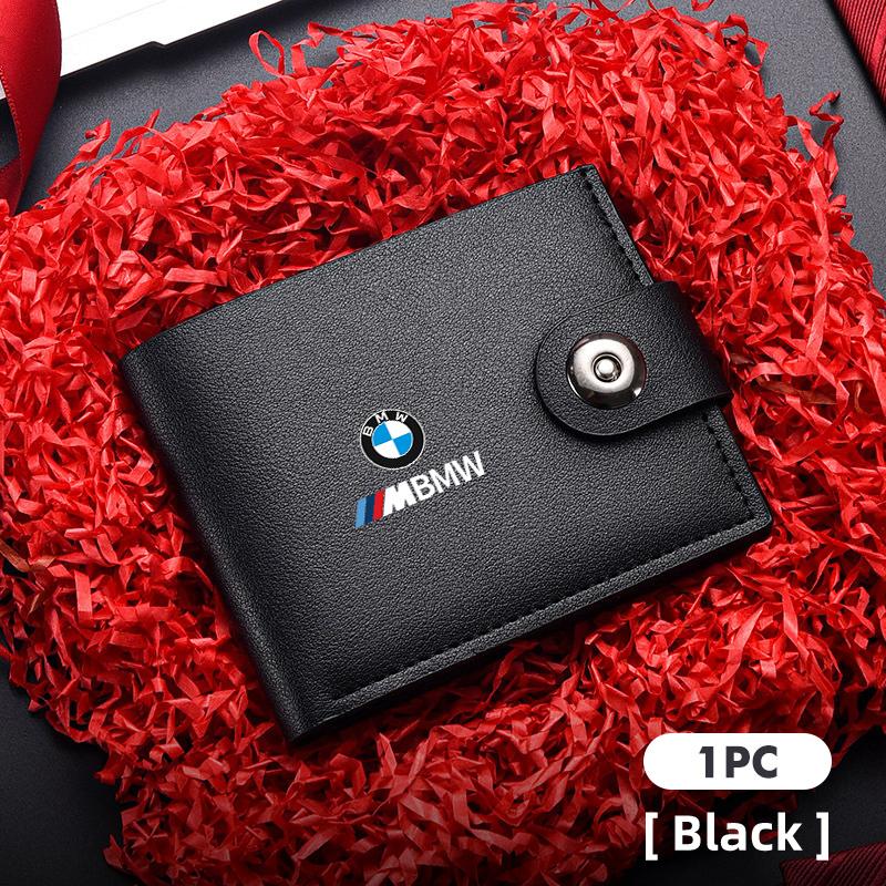 Men Short Leather Credit ID Card Holder Wallet Purse Clutch For BMW E90 E60 E46 E39 F30 F10 E87 X3 X4 X5 X1 G30 G20 nlxk36