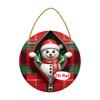 Christmas Cartoon Santa And Penguin 2D Flat Acrylic Garden Door And Window Pendant Decoration Props