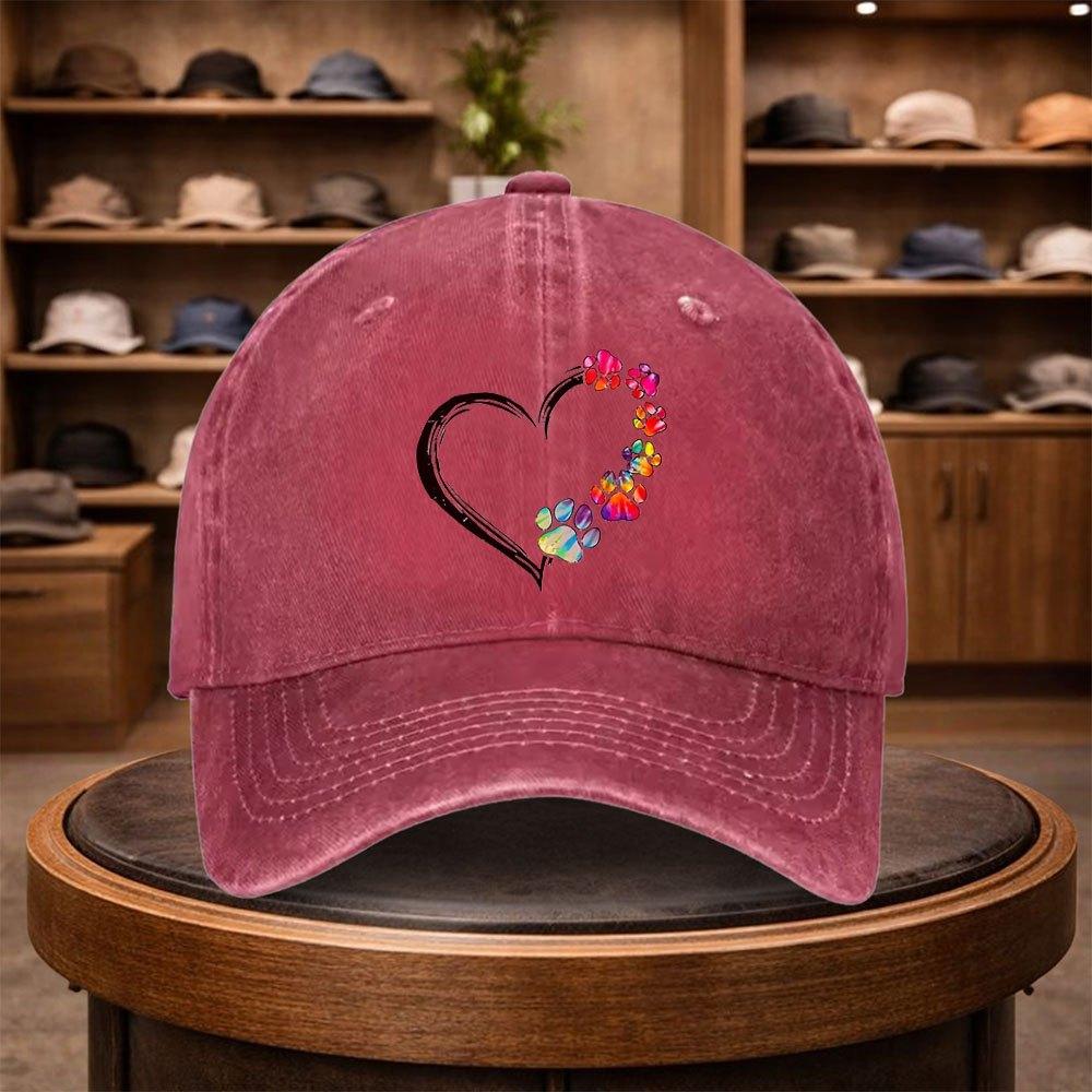 Animal Paw Print Baseball Cap Casual Snapback Hat Fashionable Outdoor Adjustable Cap for All Seasons Ideal for Travel and B