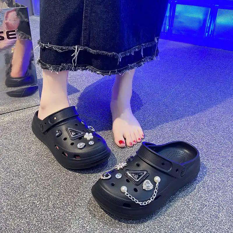 Fashion Light Weight Without Back Ladies Sneakers Size 42 Women's Slippers Models Shoes Women's Purple Sandals Sports Cosplay