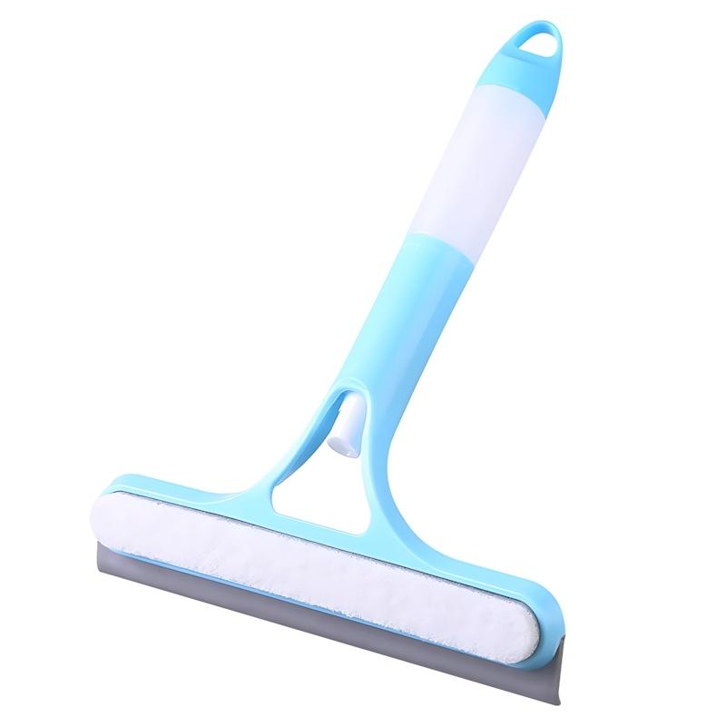 

Handheld Window Cleaner with Water Sprayer, Short Handle Window Scraper for Strong Decontamination and Streak-Free Cleaning синий