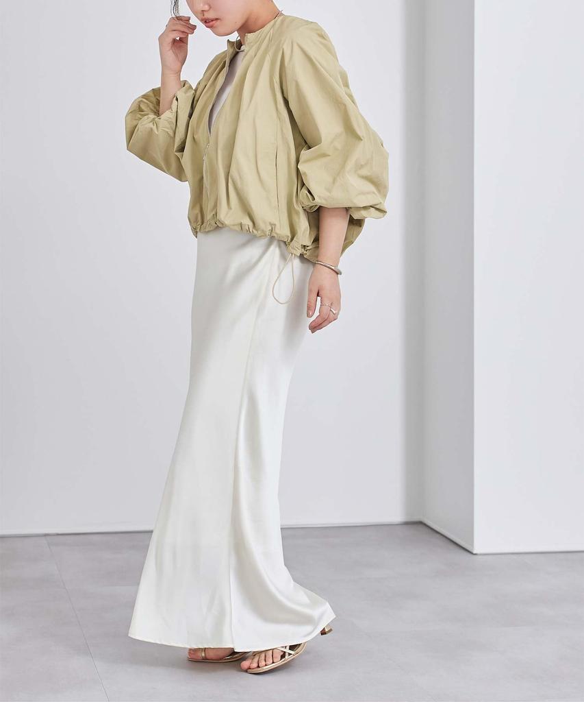 Yours Drawstring Volume Blouson BDXN1722 Small Beige Women's