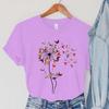 Dandelion Chicken Print Summer T-shirts For Women Casual T-shirts O Neck Short-sleeved T-shirts Fashion Tshirt