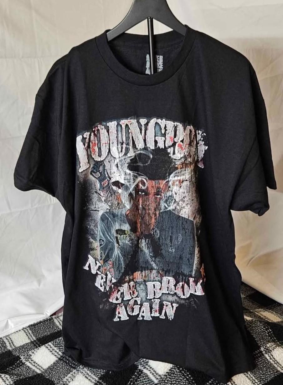 New Never Broke Again Young Boy Tee Shirt size XXL Unisex T-Shirt S