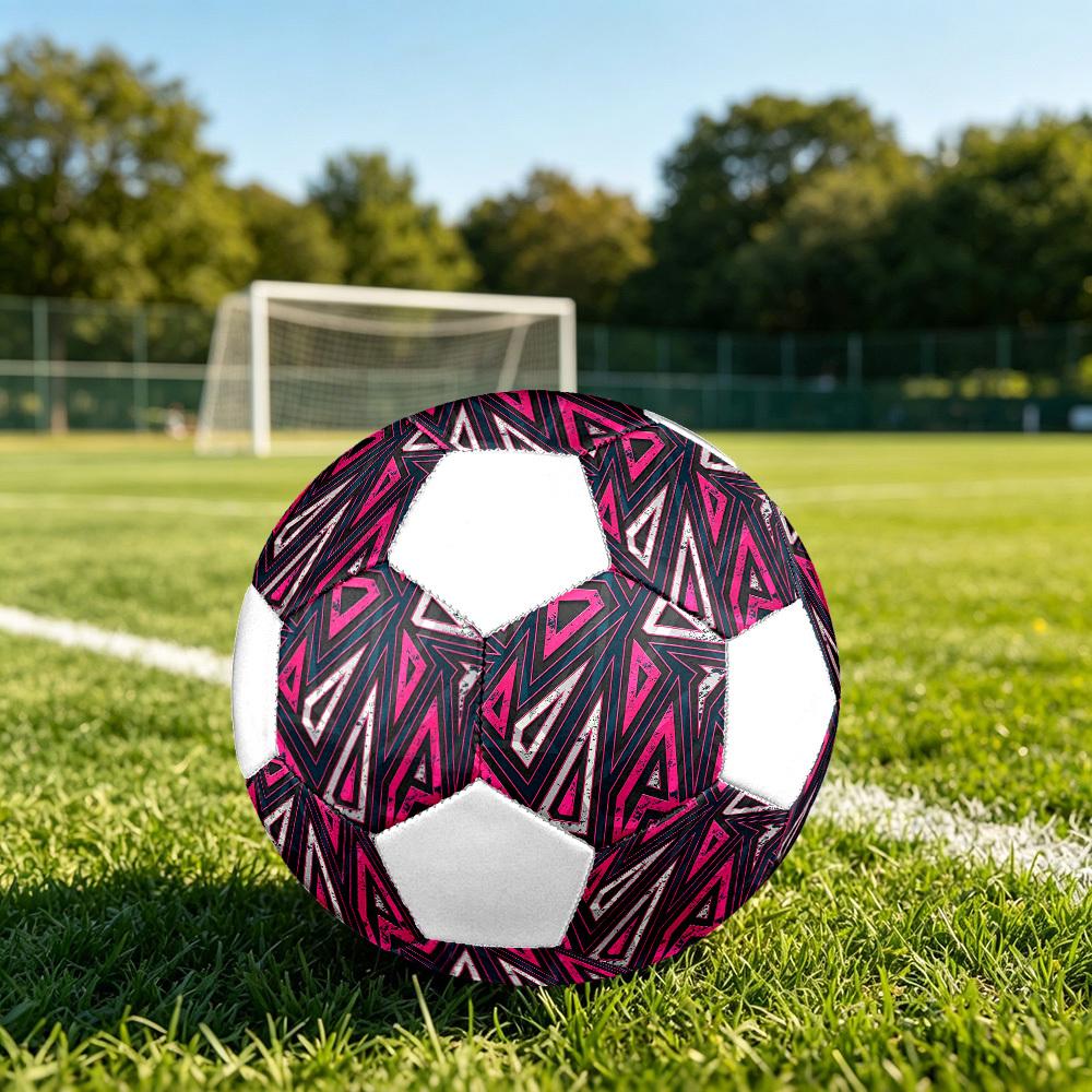 1pc Geometric Chaos Lightweight PVC Training Soccer Ball, Size 5, Suitable for Indoor and Outdoor TrainingGift y60392