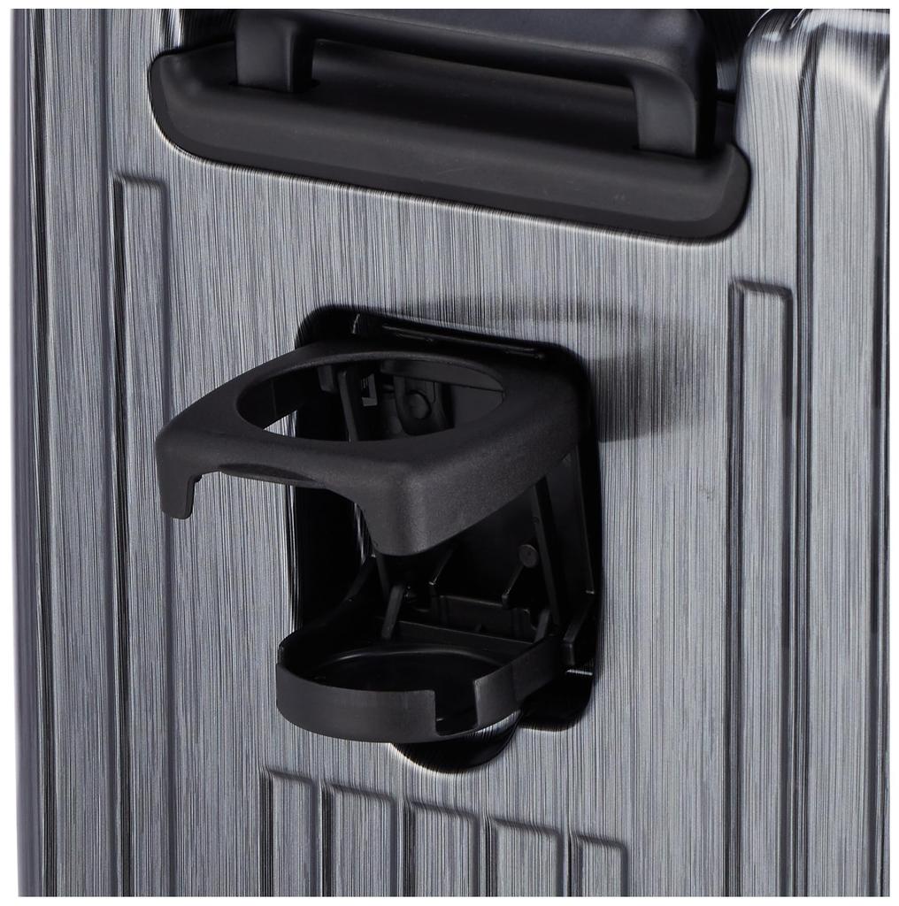 Suitcase Inter City Plus 60525 34L with Stopper Cup Holder Black Hairline [Barmouth] 3.2kg