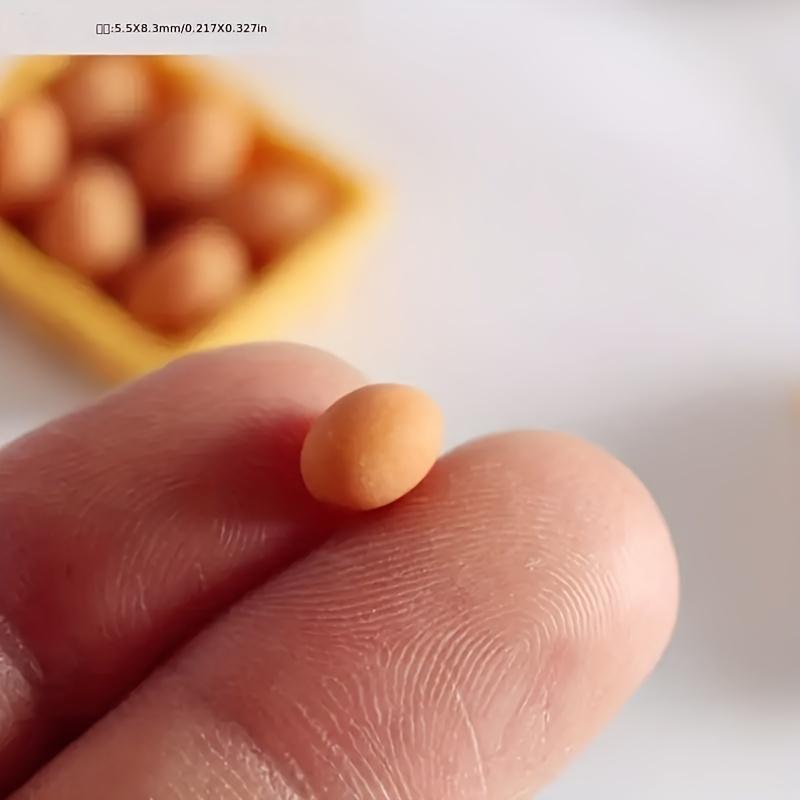 Miniature egg carton simulation decoration 1:12 dollhouse kitchen accessories shooting scene props, decorative ornaments