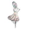 85x30mm Trendy Natural Shell Brooch Pin Pendant Metal Girl Model For Lady Women Party Charm Necklace Jewelry Finding Ornament