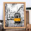 Volle quadratische Runde Diamant Malerei schwarz und weiß Straße Landschaft Home Decor Stickerei Mosaik Auto Wandkunst