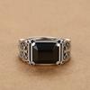 2026 Men's Ring Personality Domineering Trend Single Index Finger Black Nao Ring Cross