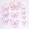 10 Pcs/set Purple Pink Acrylic Butterfly Cake Decoration Happy Birthday Cake Topper Handmade Painted for Wedding Birthday Party